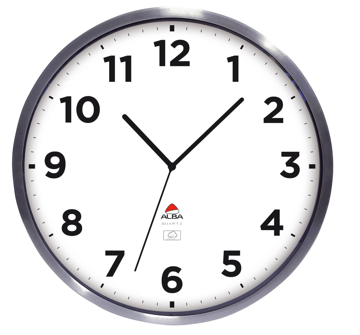 Alba Extra Inoxydable Outdoor Clock 35.5 Cm Silver Grey