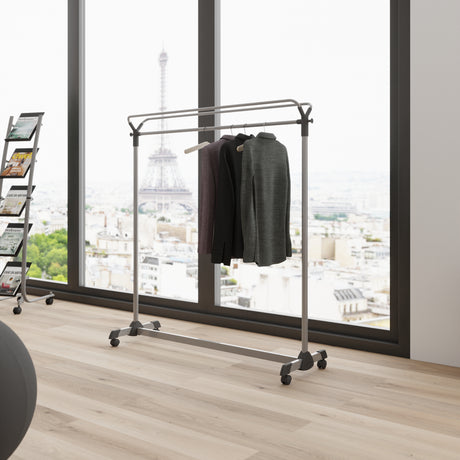 Alba Pro Mobile Garment Rack with 3 Hangers