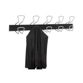 Alba Pro Wall Mounted Double Peg Rail with a black jacket hanging on it
