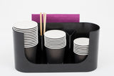 Alba Rendez-Vous Cup Organizer – 3-Compartment Coffee Cup, Stirrer, and Napkin Holder