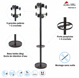 Alba Stan Freestanding Coat Stand with 8 Pegs