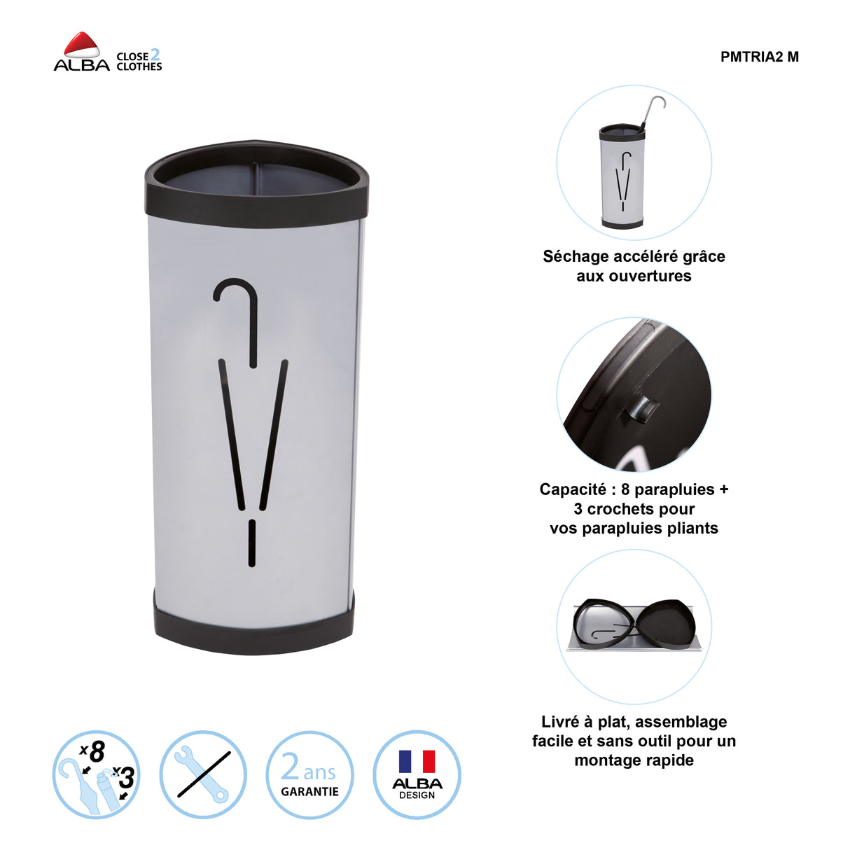 Alba Tria Oval Umbrella Stand