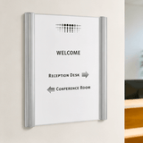 Alba Silver Wall and Door Mount Sign Holder Display