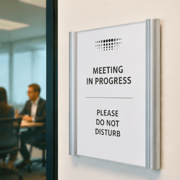 Alba Silver Wall and Door Mount Sign Holder Display