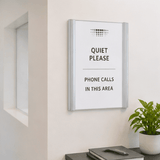 Alba Silver Wall and Door Mount Sign Holder Display