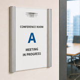 Alba Silver Wall and Door Mount Sign Holder Display
