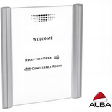 Alba Silver Wall and Door Mount Sign Holder Display