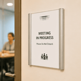 Alba Silver Wall and Door Mount Sign Holder Display
