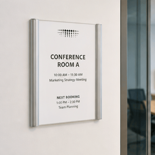Alba Silver Wall and Door Mount Sign Holder Display