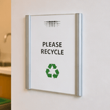 Alba Silver Wall and Door Mount Sign Holder Display