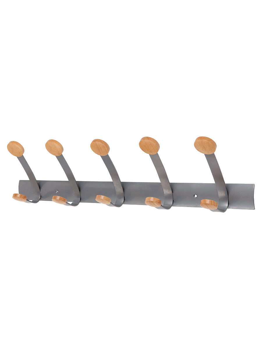Alba Wall Mounted Double Peg Rail with 10 Pegs