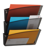 Alba Wall Mounted File Pocket Organizer with 3 Compartments