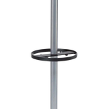 Modern standing coat rack with hangers, metal frame and umbrella holder, office furniture