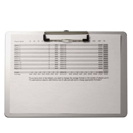 Aluminum Clipboard, Letter Size, Low profile clip