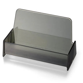 Officemate® smoke grey translucent plastic business card holder