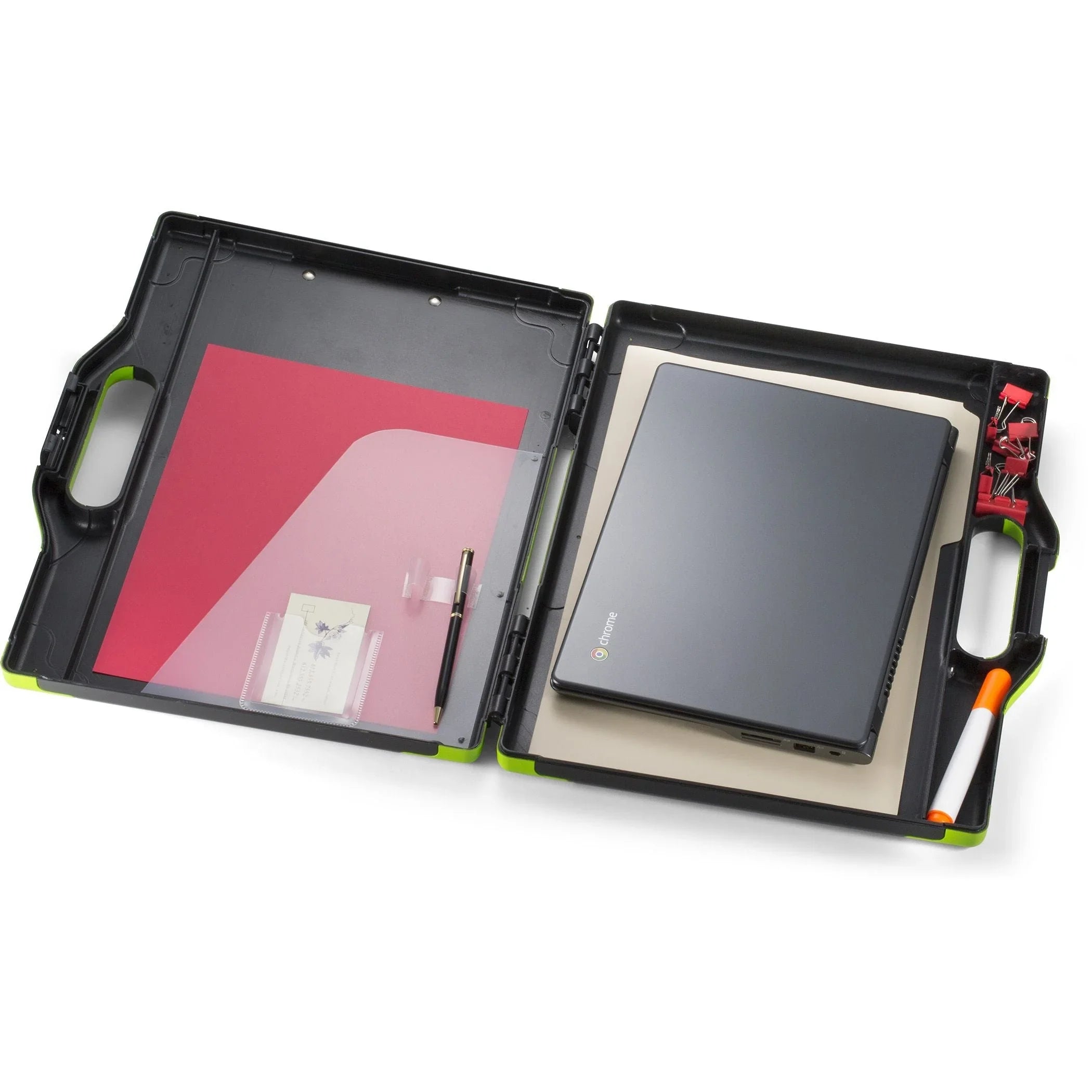 【箱＆保証書】COREFIT バスコンボ & D-ProGrip セット Officemate® Carry All Clipboard Storage Box | Black & Green