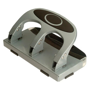 Officemate® Deluxe Hi-Capacity 3-Hole Punch in silver and black