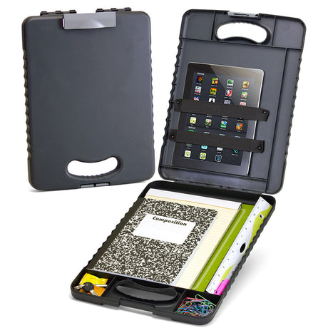 Deluxe Tablet Clipboard Case, Charcoal