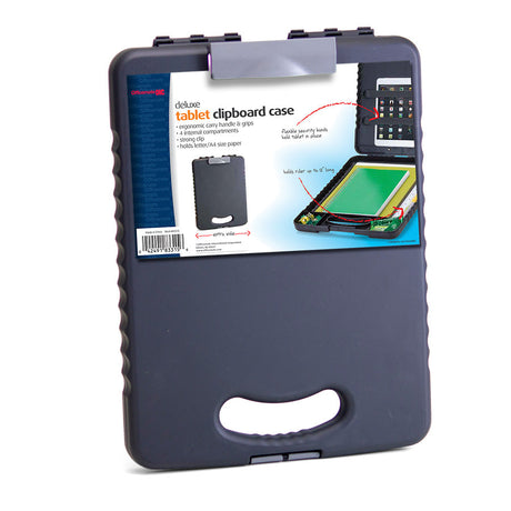 Deluxe Tablet Clipboard Case, Charcoal