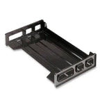 Officemate® black plastic desktop legal and letter paper tray