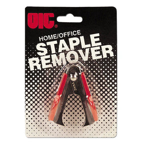 Officemate® Economy Staple Remover with red grips in retail packaging