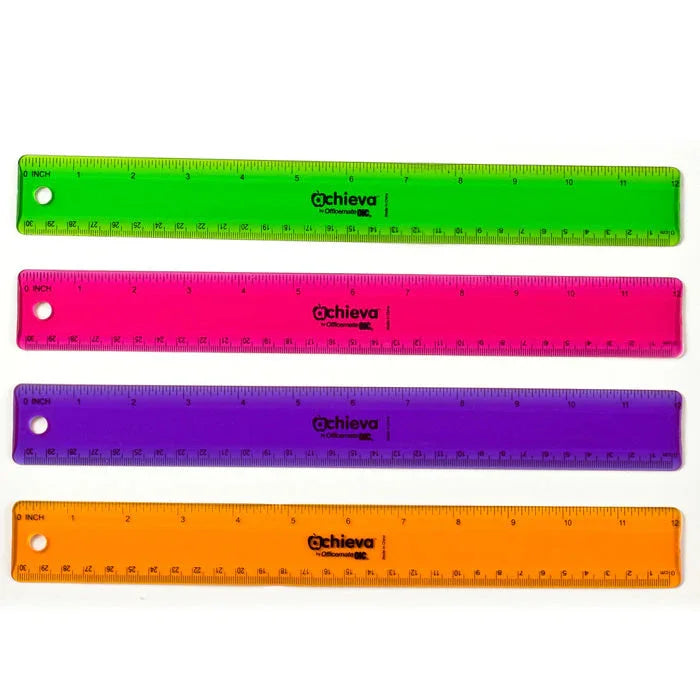 12 Inch Ruler Picture Achieva® Flexible 12-Inch Plastic Ruler, Dual Inch & Metric – Victor ...