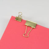 Gold - Binder Clips, Assorted Sizes