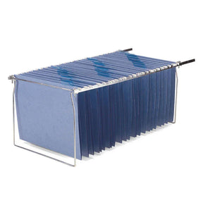 Officemate® Hanging File Frame holding blue hanging folders for organization