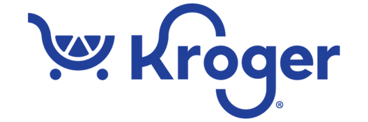 Kroger logo with a blue shopping cart icon on a white background
