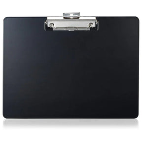 Officemate® landscape clipboard in black with a silver metal clip