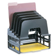 Large Black Incline Sorter with Letter Trays