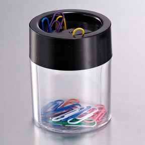Officemate® Large Magnetic Paper Clip Dispenser with colorful paper clips