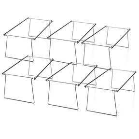 Six Officemate legal size hanging file frames arranged in two rows on a white background.