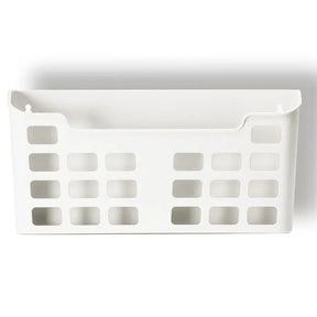 White Officemate® Magnetic File Pocket organizer with a grid-style perforated front.