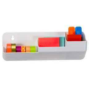 Officemate® Magnetic Supply Organizer with colorful washi tapes and sticky notes