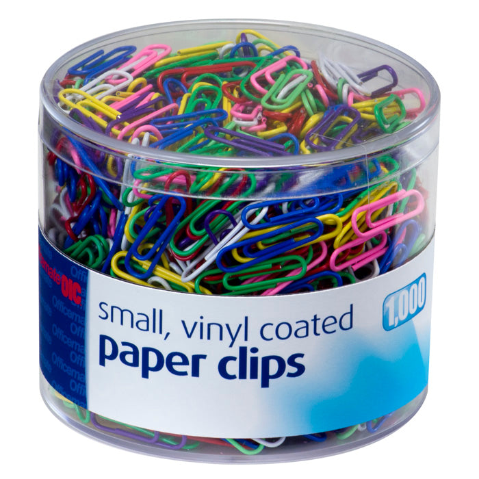 Officemate® Assorted Colors Vinyl Coated Paper Clips