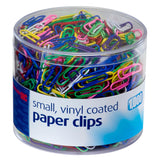 Officemate® Assorted Colors Vinyl Coated Paper Clips