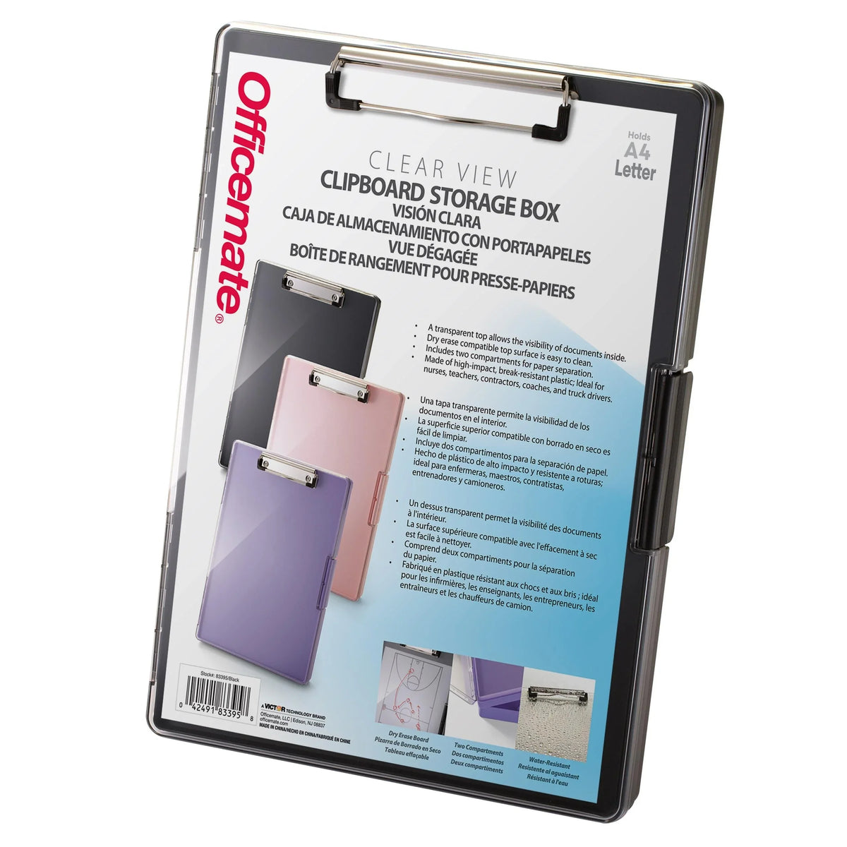 Officemate Clipboard Storage Box Black Victor Technology officemate-clipboard-storage-box-black-victor-technology