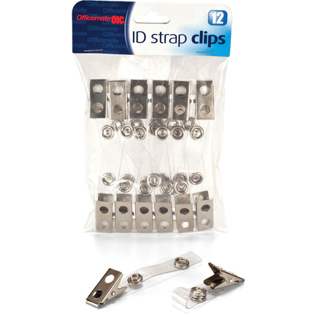 Officemate® ID Badge Clip with Snap Strap