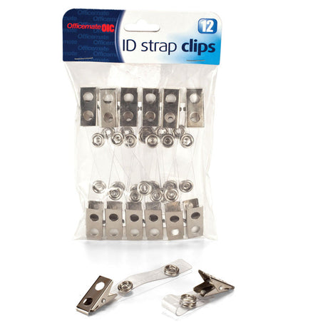 Officemate® ID Badge Clip with Snap Strap