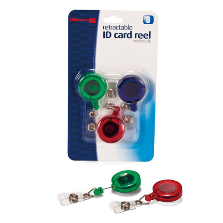 Officemate® ID Card Reel with Clip