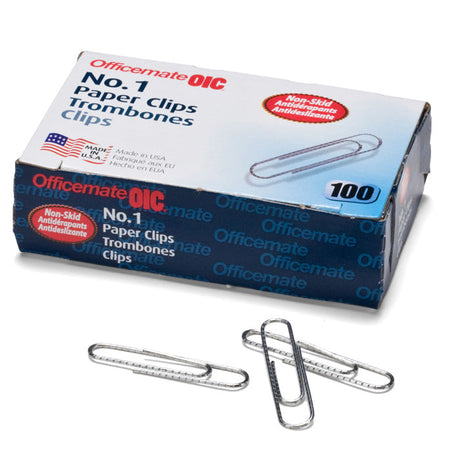 Officemate® Large Non-Skid Paper Clips