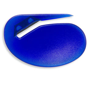 Blue Officemate® Letter Opener with a protective plastic shell and integrated blade.