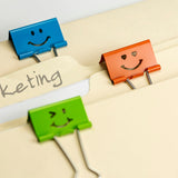 Officemate® Smiling Face Binder Clips - Medium