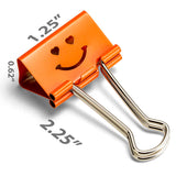 Officemate® Smiling Face Binder Clips - Medium