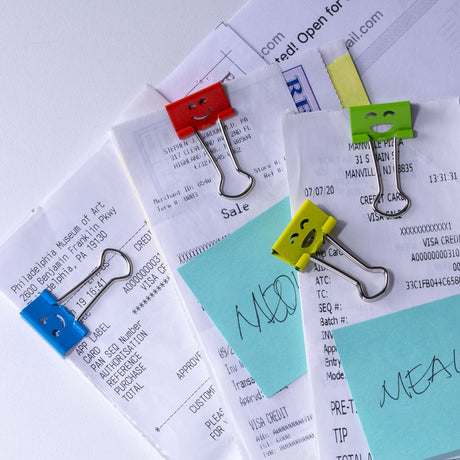 Officemate® Smiling Face Binder Clips - Small