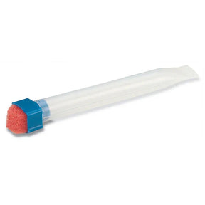 Officemate® Pencil Moistener with a clear plastic body and a red sponge tip.