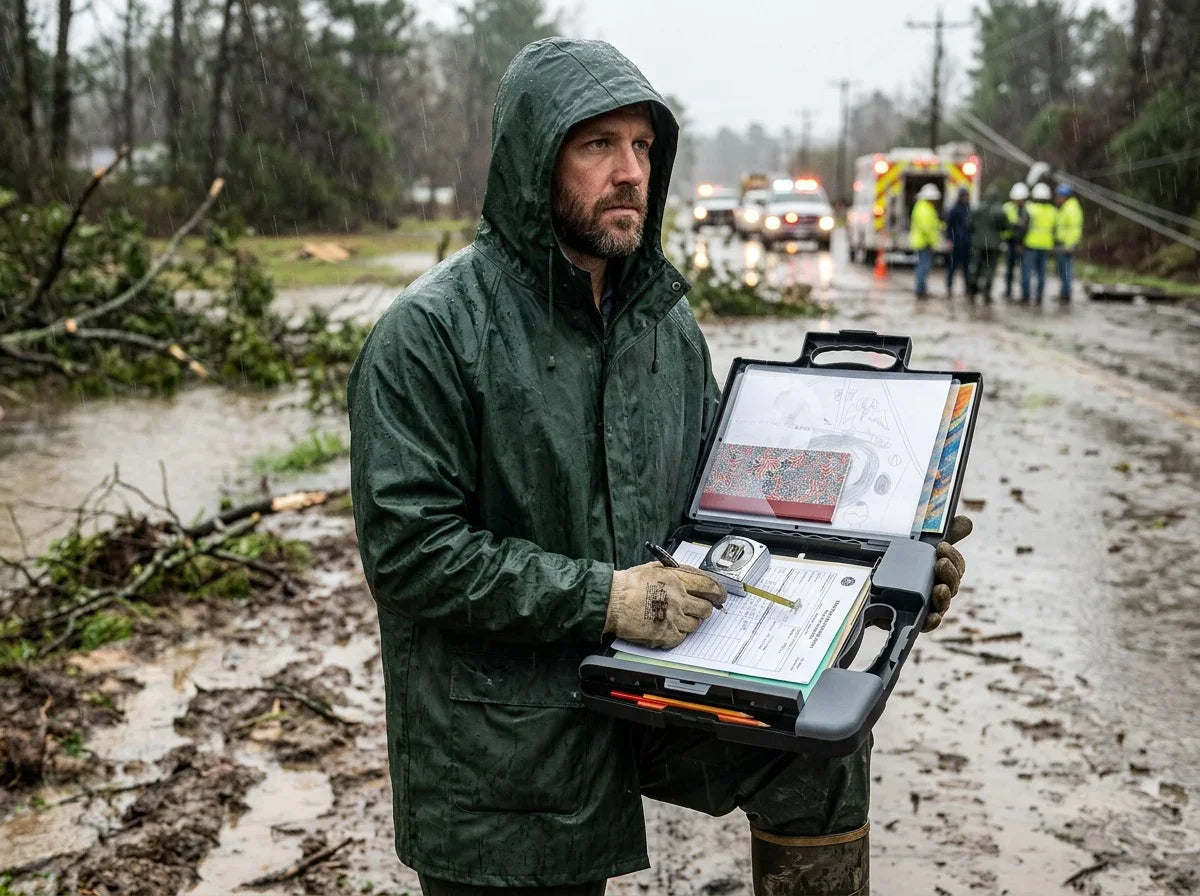 Officemate® Portable Clipboard Storage Case with Handle – Heavy-Duty Plastic Clipboard with Large Capacity, Filing Compartments & Secure Latch (Item 83301)
