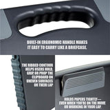 Officemate® Portable Clipboard Storage Case with Handle – Heavy-Duty Plastic Clipboard with Large Capacity, Filing Compartments & Secure Latch (Item 83301)