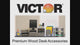 VICTOR® Corner Shelf – 3-Tier Wooden Desk Organizer, Reversible Corner Storage for Home & Office